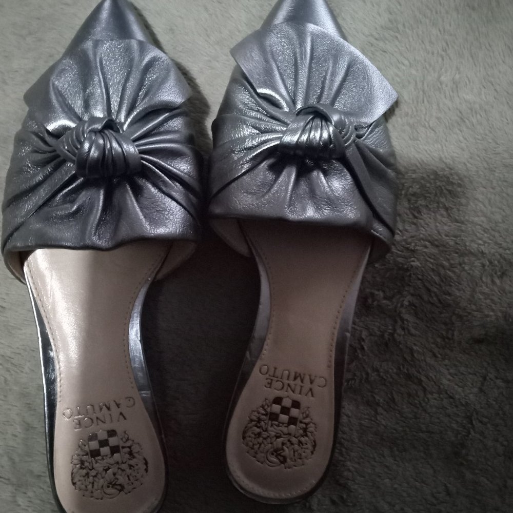 beautiful leather mules.